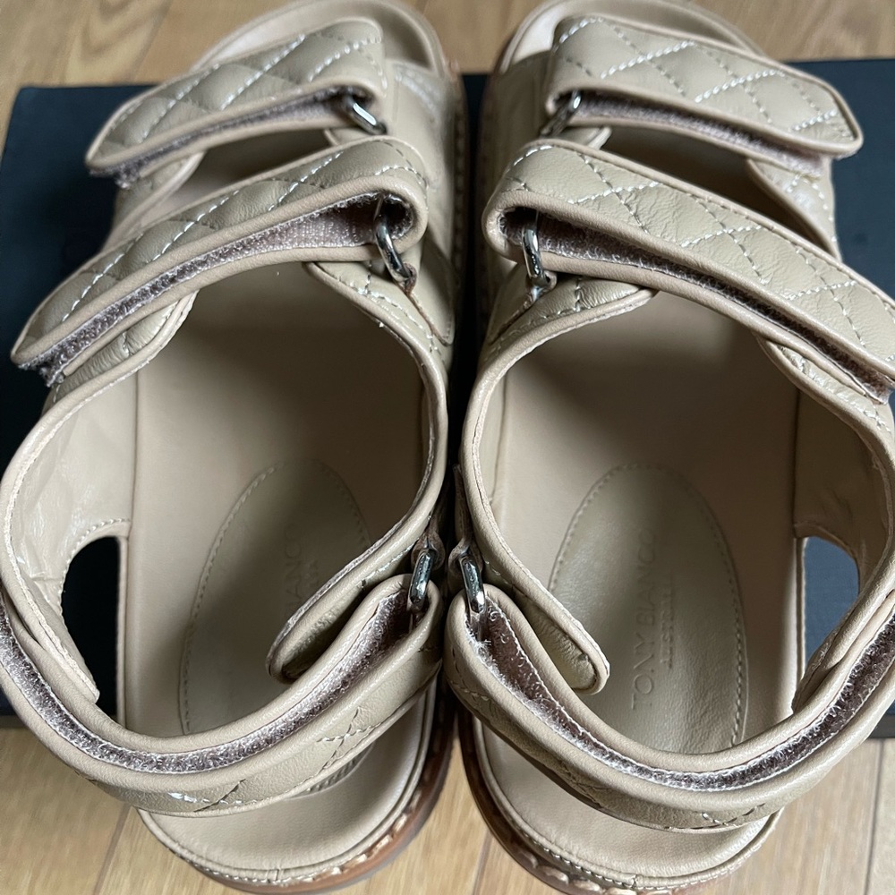 Tony Bianco Beige Quilted Sandals - Picture 8 of 13